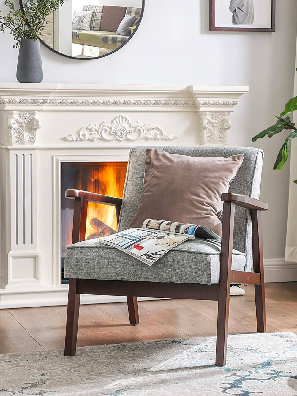 Leisure Chair with Wood - Image 4