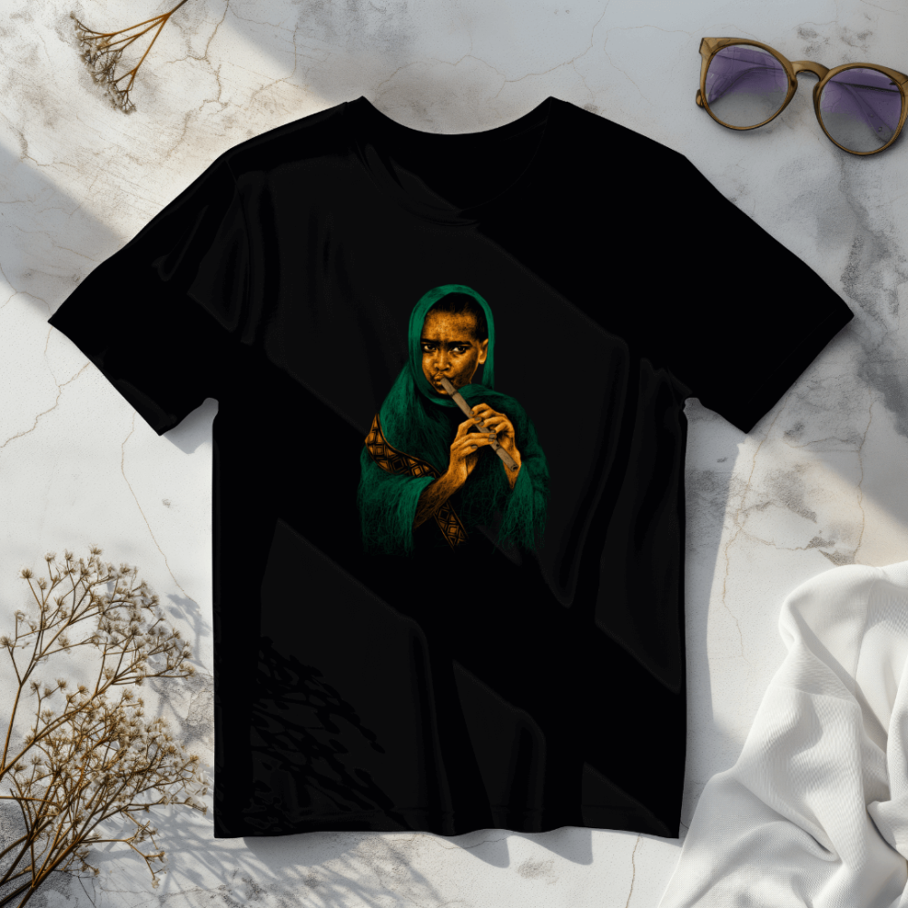 ዋሽንተኛው እረኛ Ethiopian custom-made T-shirts - Image 2