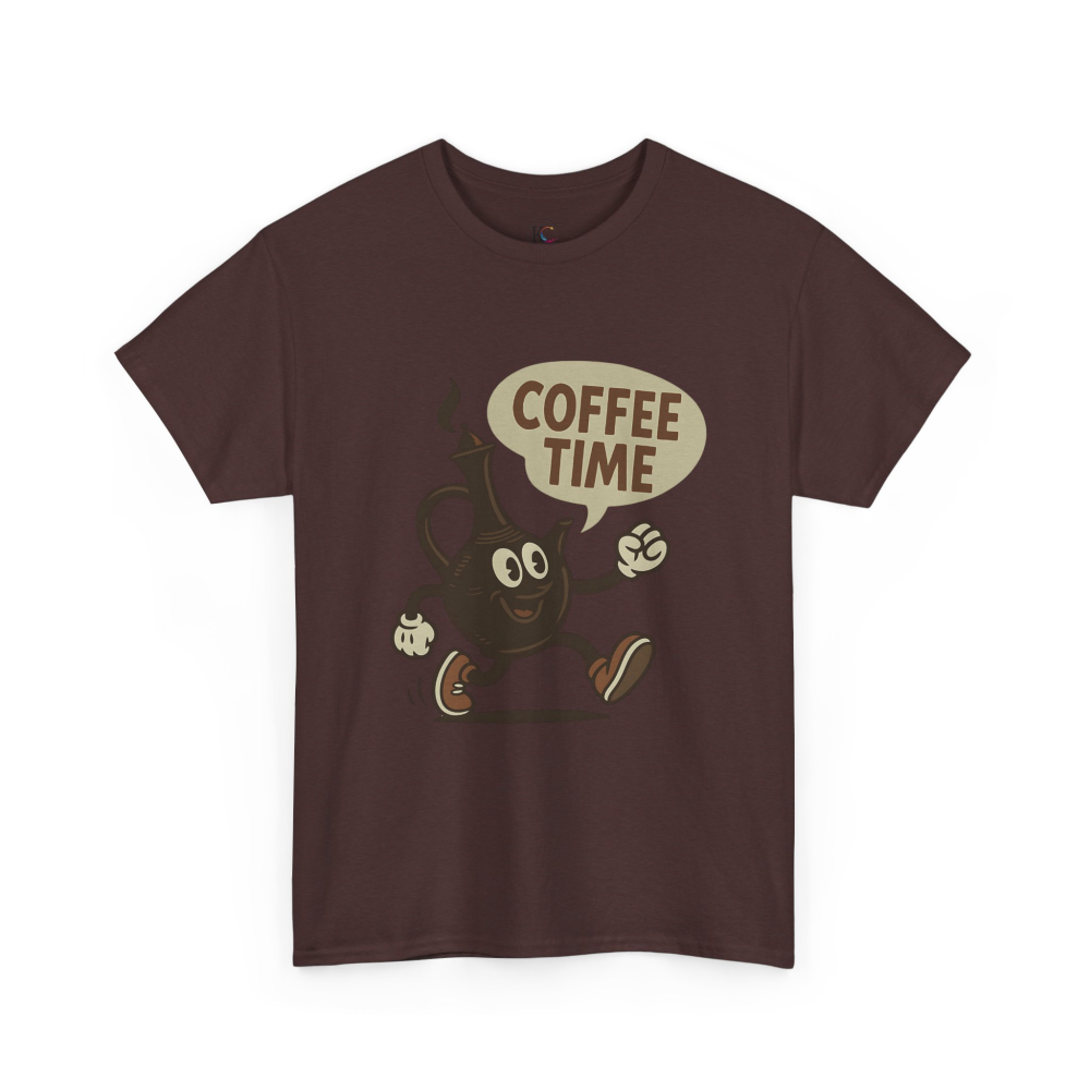 Coffee Time Unisex Heavy Cotton Tee - Fun Graphic Tee, Gift for Coffee Lovers, Casualwear, Timeless Style, Everyday Comfort - Image 11