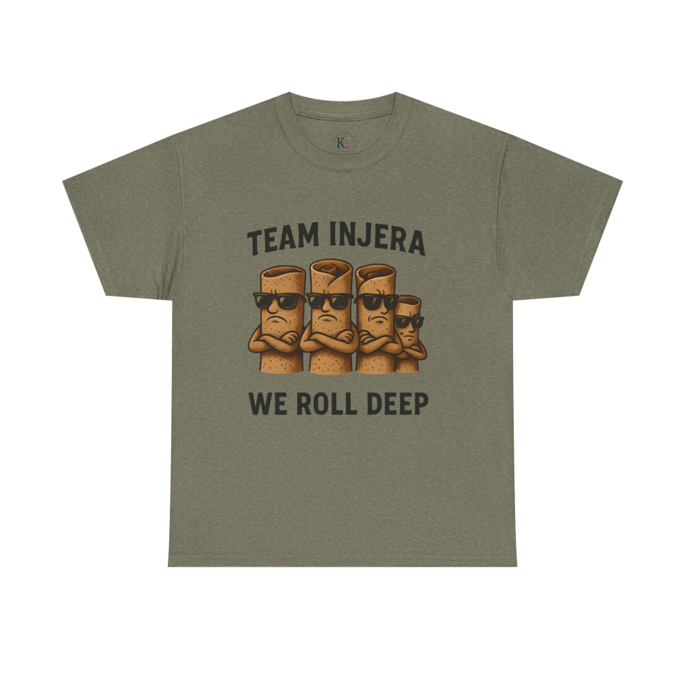 Unisex Heavy Cotton Tee - 'Team Injera' Shirts | Casual Tee for Food Lovers, Gift for Friends, Ethnic Pride Shirt, Festival Outfit, [...] - Image 25