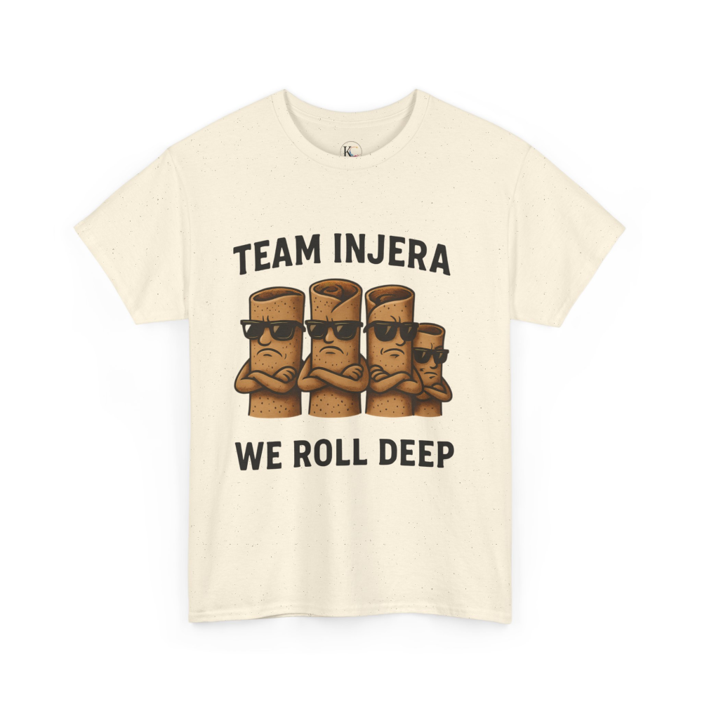 Unisex Heavy Cotton Tee - 'Team Injera' Shirts | Casual Tee for Food Lovers, Gift for Friends, Ethnic Pride Shirt, Festival Outfit, [...] - Image 23