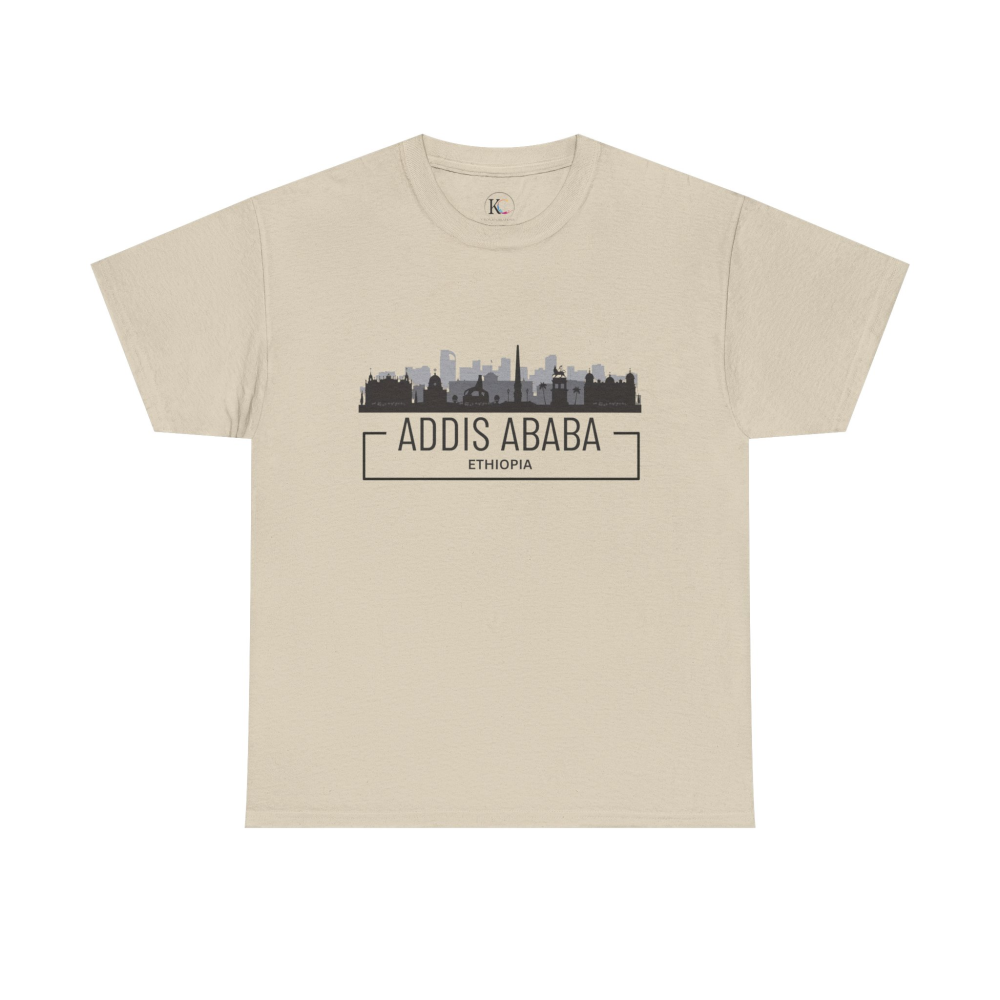 Addis Ababa Skyline Cotton Tee | Cityscape Shirt for Travelers, Unisex City Pride Apparel, Ethiopia Souvenir Gift - Image 13
