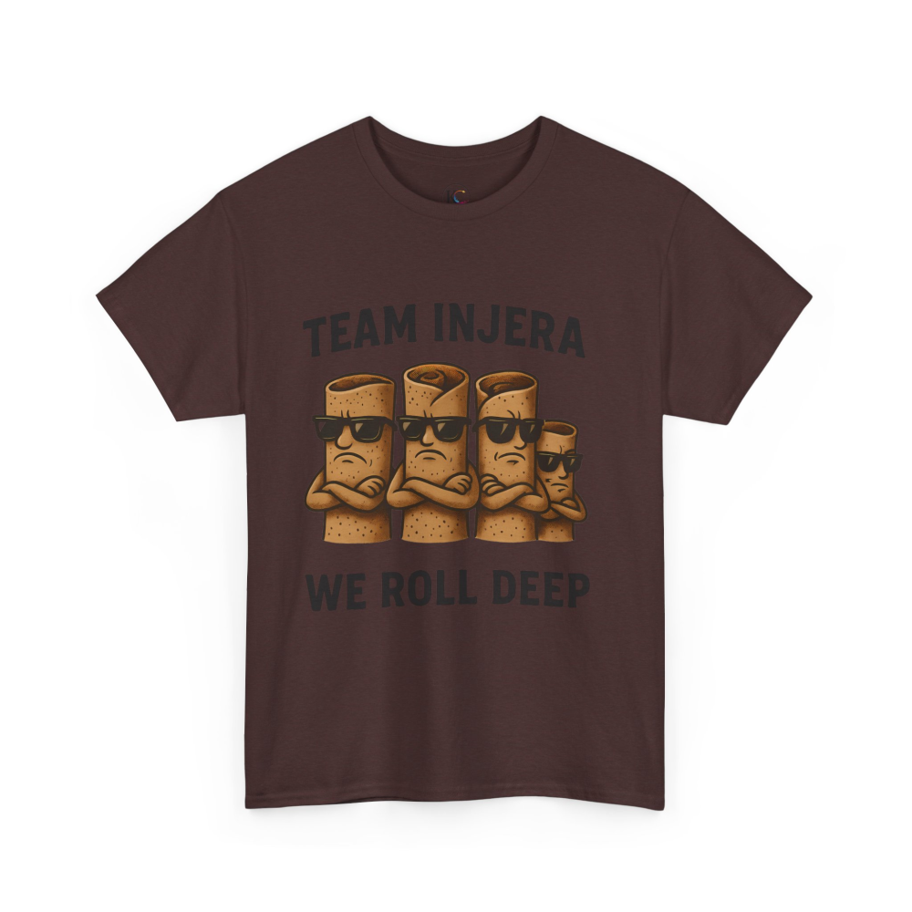 Unisex Heavy Cotton Tee - 'Team Injera' Shirts | Casual Tee for Food Lovers, Gift for Friends, Ethnic Pride Shirt, Festival Outfit, [...] - Image 7