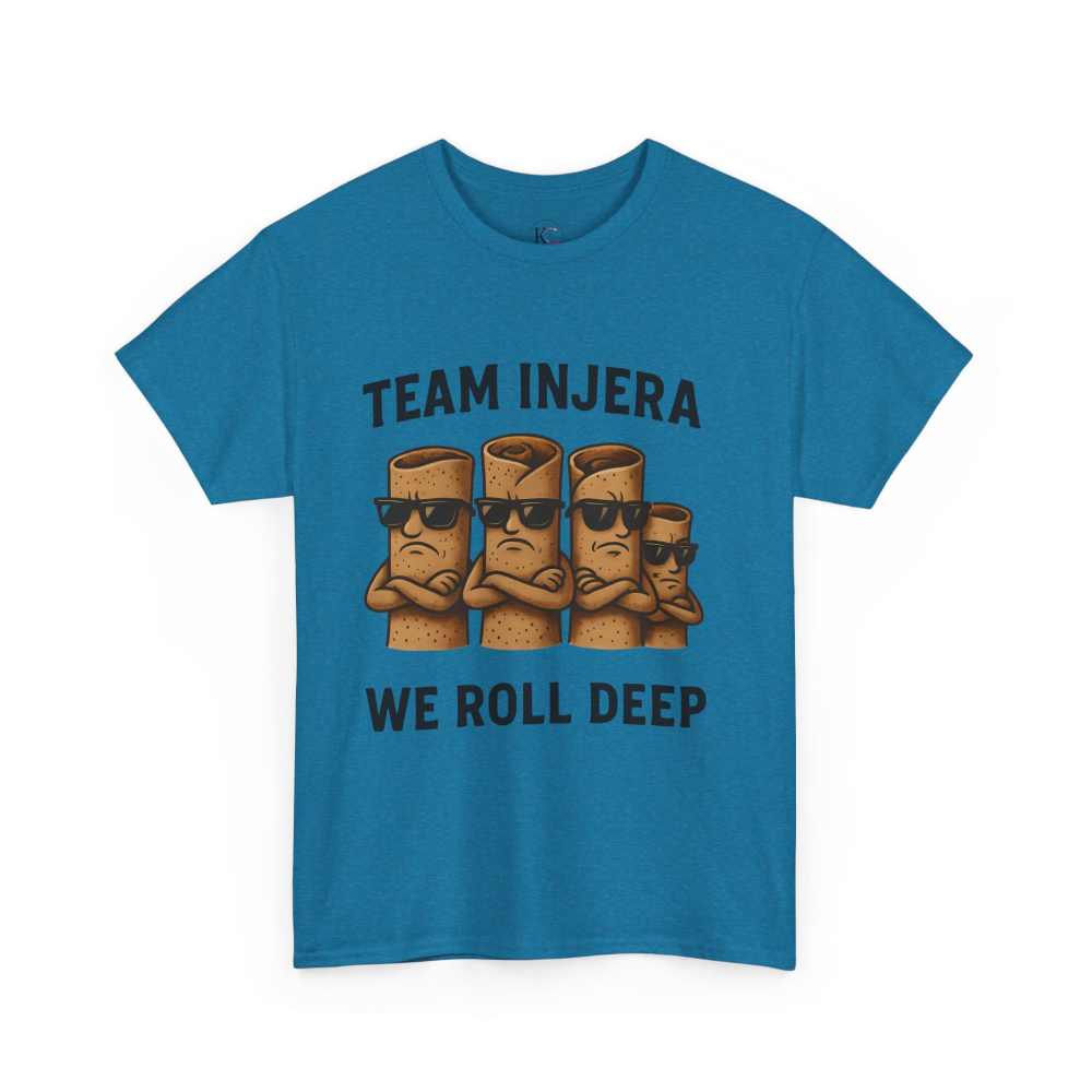 Unisex Heavy Cotton Tee - 'Team Injera' Shirts | Casual Tee for Food Lovers, Gift for Friends, Ethnic Pride Shirt, Festival Outfit, [...] - Image 43