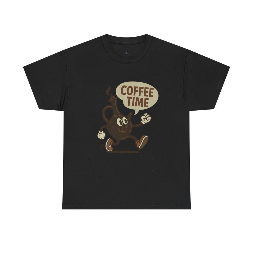 Coffee Time Unisex Heavy Cotton Tee - Fun Graphic Tee, Gift for Coffee Lovers, Casualwear, Timeless Style, Everyday Comfort - Image 13