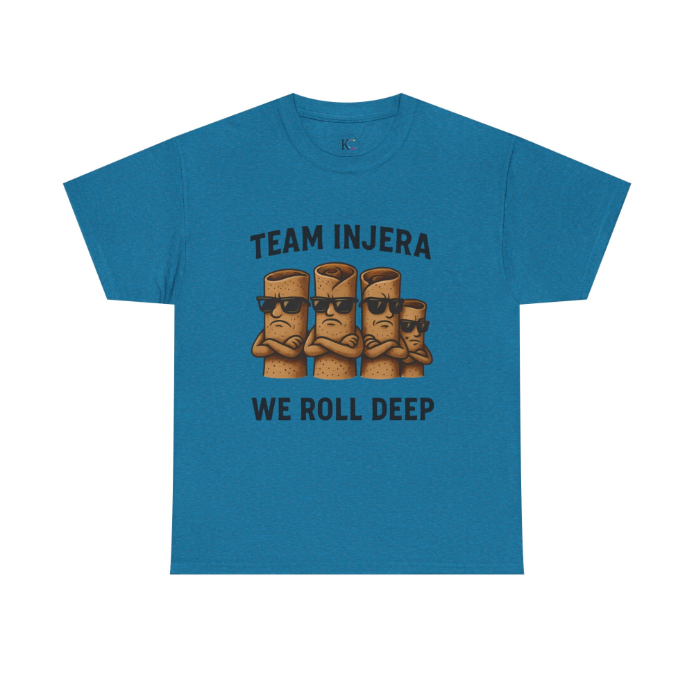 Unisex Heavy Cotton Tee - 'Team Injera' Shirts | Casual Tee for Food Lovers, Gift for Friends, Ethnic Pride Shirt, Festival Outfit, [...] - Image 41