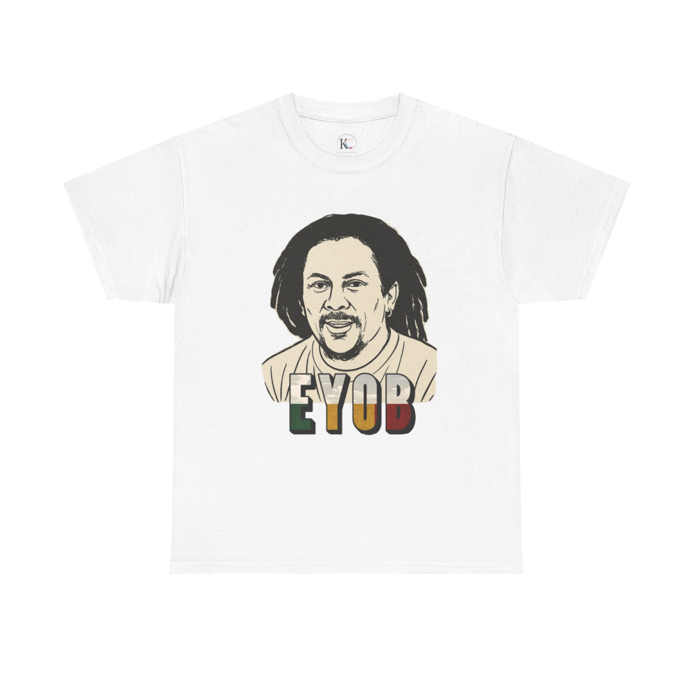 Vibrant Graphic Tee - Unisex Heavy Cotton Tee with 'EYOB' Design, Streetwear, Casual Style, Gift Idea, Music Lover Apparel