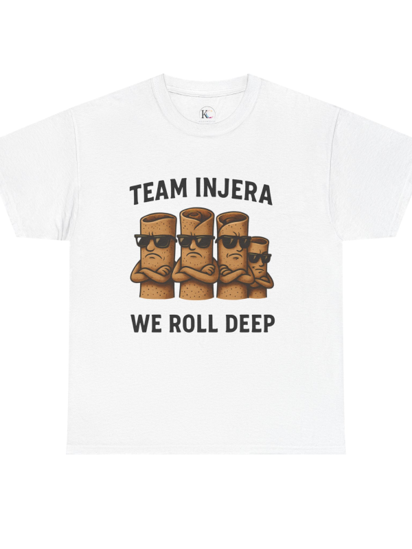 Unisex Heavy Cotton Tee - 'Team Injera' Shirts | Casual Tee for Food Lovers, Gift for Friends, Ethnic Pride Shirt, Festival Outfit, [...]