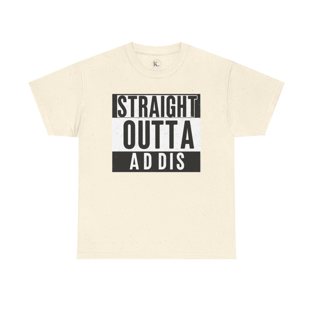 Unisex Heavy Cotton Tee - Straight Outta Addis - Casual Tee, Streetwear Shirt, Travel Apparel, Gift for Friends, Statement Basic - Image 17