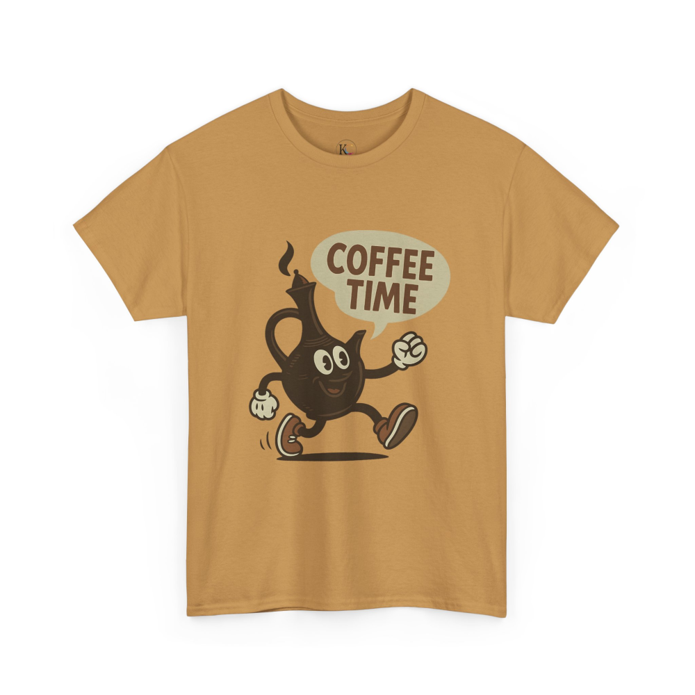 Coffee Time Unisex Heavy Cotton Tee - Fun Graphic Tee, Gift for Coffee Lovers, Casualwear, Timeless Style, Everyday Comfort - Image 19
