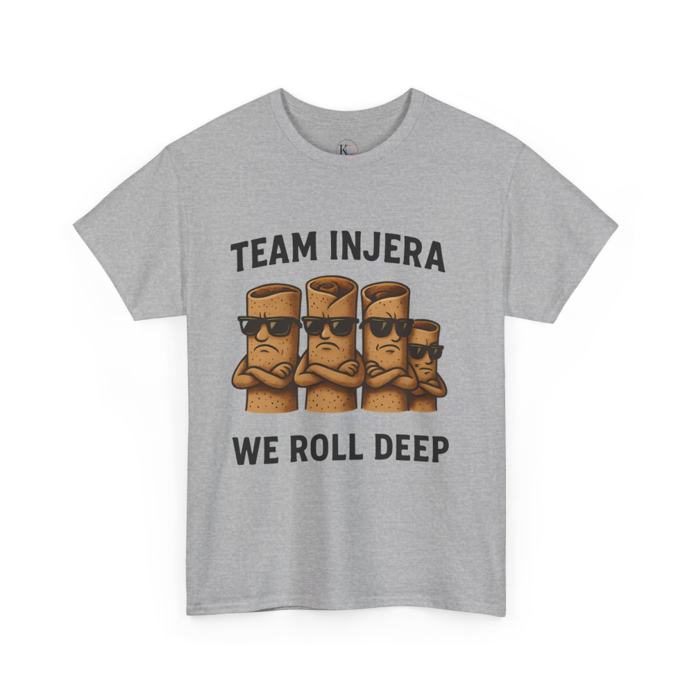 Unisex Heavy Cotton Tee - 'Team Injera' Shirts | Casual Tee for Food Lovers, Gift for Friends, Ethnic Pride Shirt, Festival Outfit, [...] - Image 15