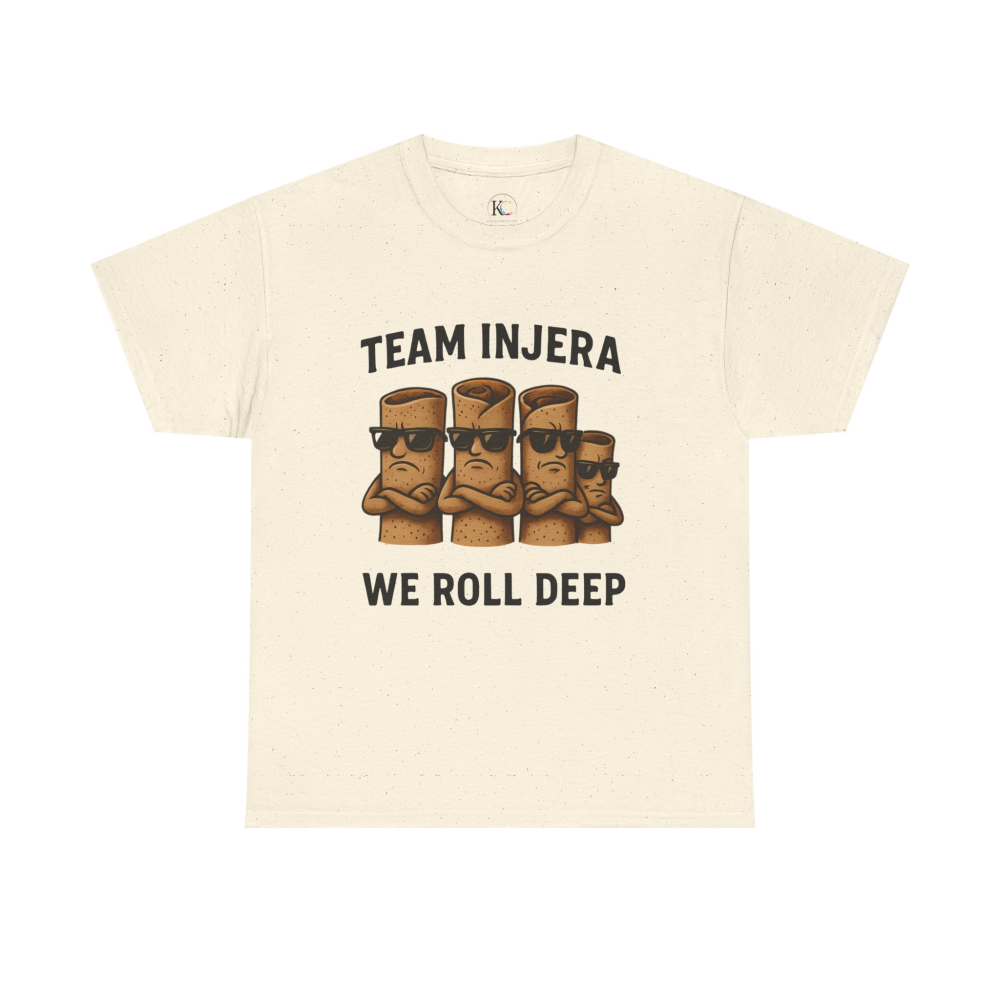Unisex Heavy Cotton Tee - 'Team Injera' Shirts | Casual Tee for Food Lovers, Gift for Friends, Ethnic Pride Shirt, Festival Outfit, [...] - Image 21