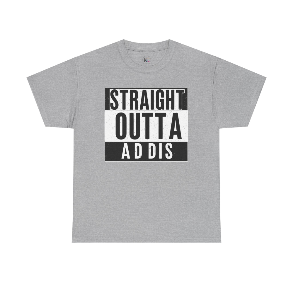 Unisex Heavy Cotton Tee - Straight Outta Addis - Casual Tee, Streetwear Shirt, Travel Apparel, Gift for Friends, Statement Basic - Image 13