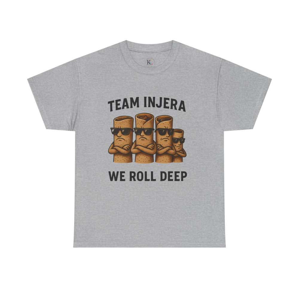 Unisex Heavy Cotton Tee - 'Team Injera' Shirts | Casual Tee for Food Lovers, Gift for Friends, Ethnic Pride Shirt, Festival Outfit, [...] - Image 13