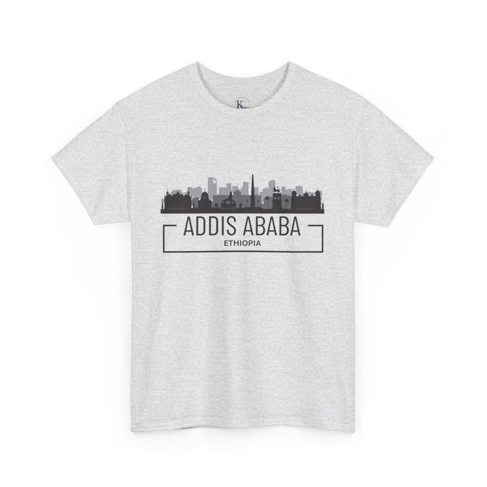 Addis Ababa Skyline Cotton Tee | Cityscape Shirt for Travelers, Unisex City Pride Apparel, Ethiopia Souvenir Gift - Image 7