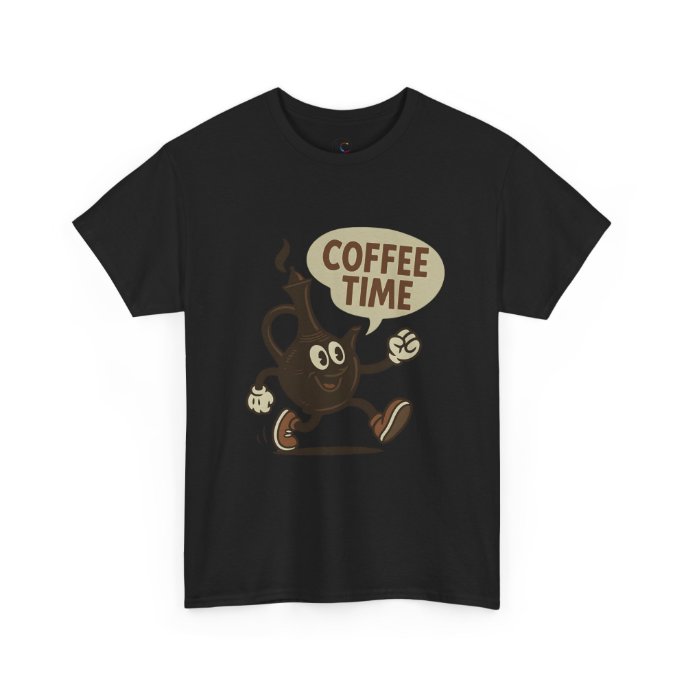 Coffee Time Unisex Heavy Cotton Tee - Fun Graphic Tee, Gift for Coffee Lovers, Casualwear, Timeless Style, Everyday Comfort - Image 15