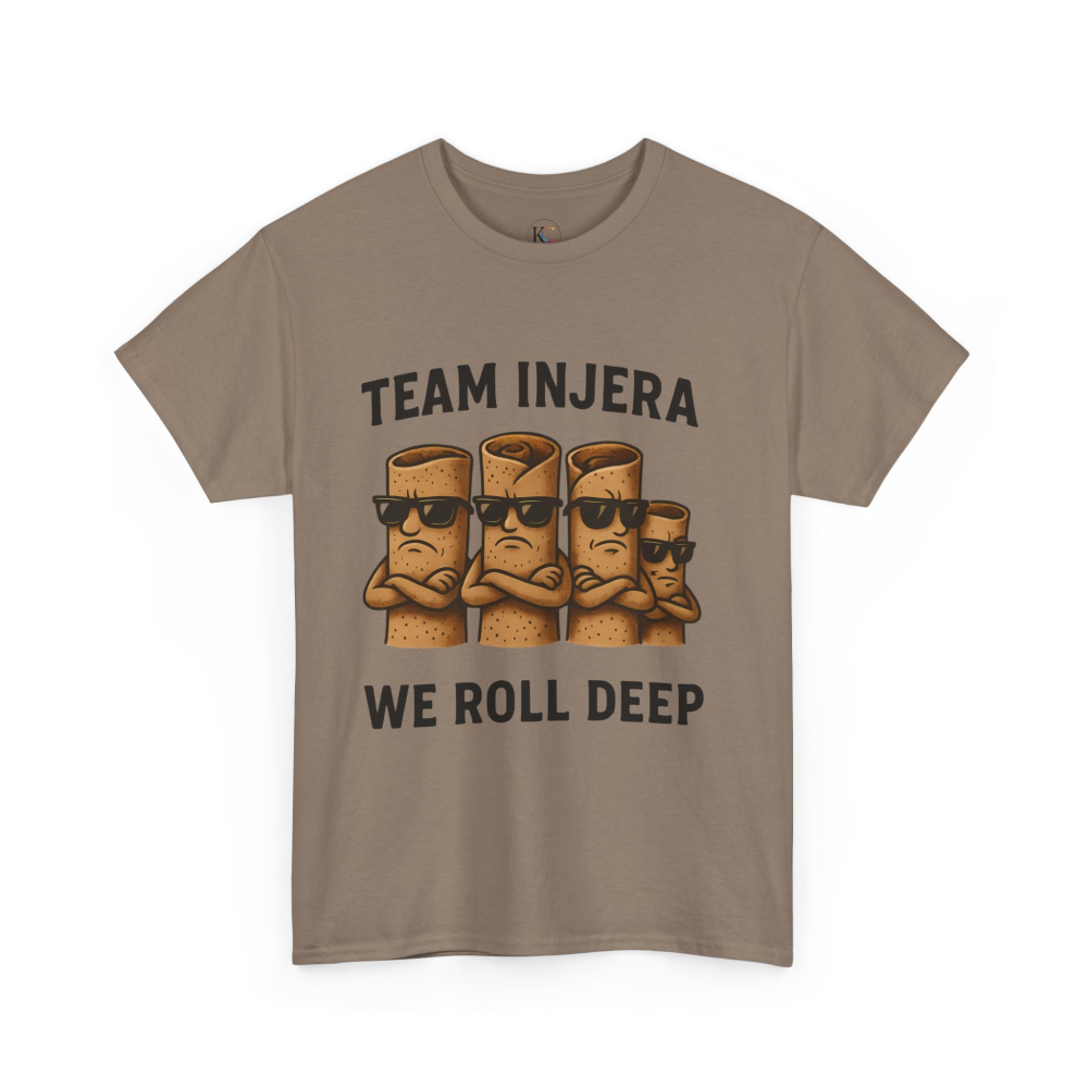 Unisex Heavy Cotton Tee - 'Team Injera' Shirts | Casual Tee for Food Lovers, Gift for Friends, Ethnic Pride Shirt, Festival Outfit, [...] - Image 19
