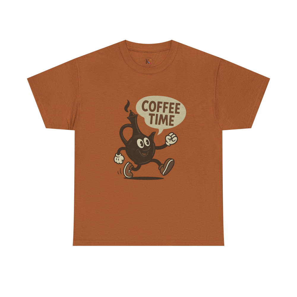 Coffee Time Unisex Heavy Cotton Tee - Fun Graphic Tee, Gift for Coffee Lovers, Casualwear, Timeless Style, Everyday Comfort - Image 21