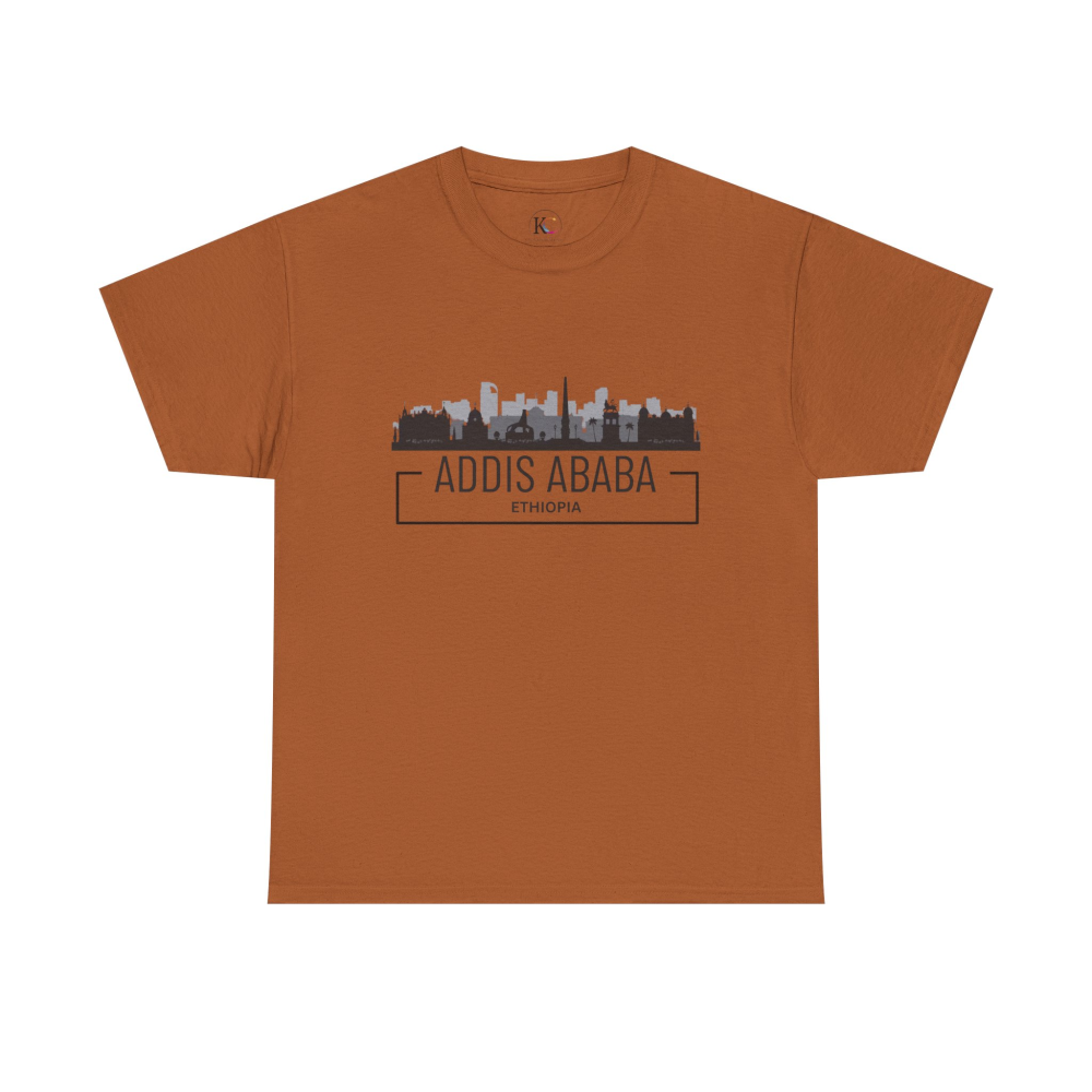 Addis Ababa Skyline Cotton Tee | Cityscape Shirt for Travelers, Unisex City Pride Apparel, Ethiopia Souvenir Gift - Image 21