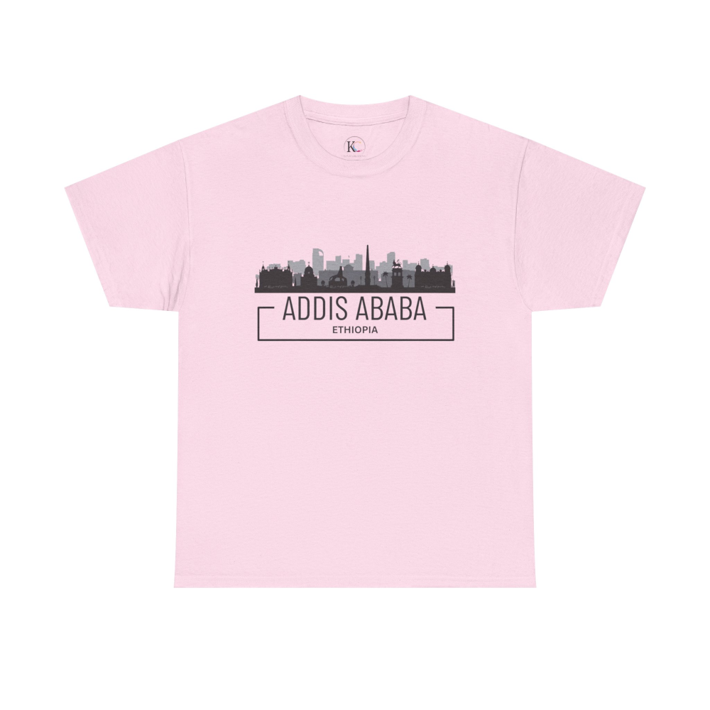 Addis Ababa Skyline Cotton Tee | Cityscape Shirt for Travelers, Unisex City Pride Apparel, Ethiopia Souvenir Gift - Image 41