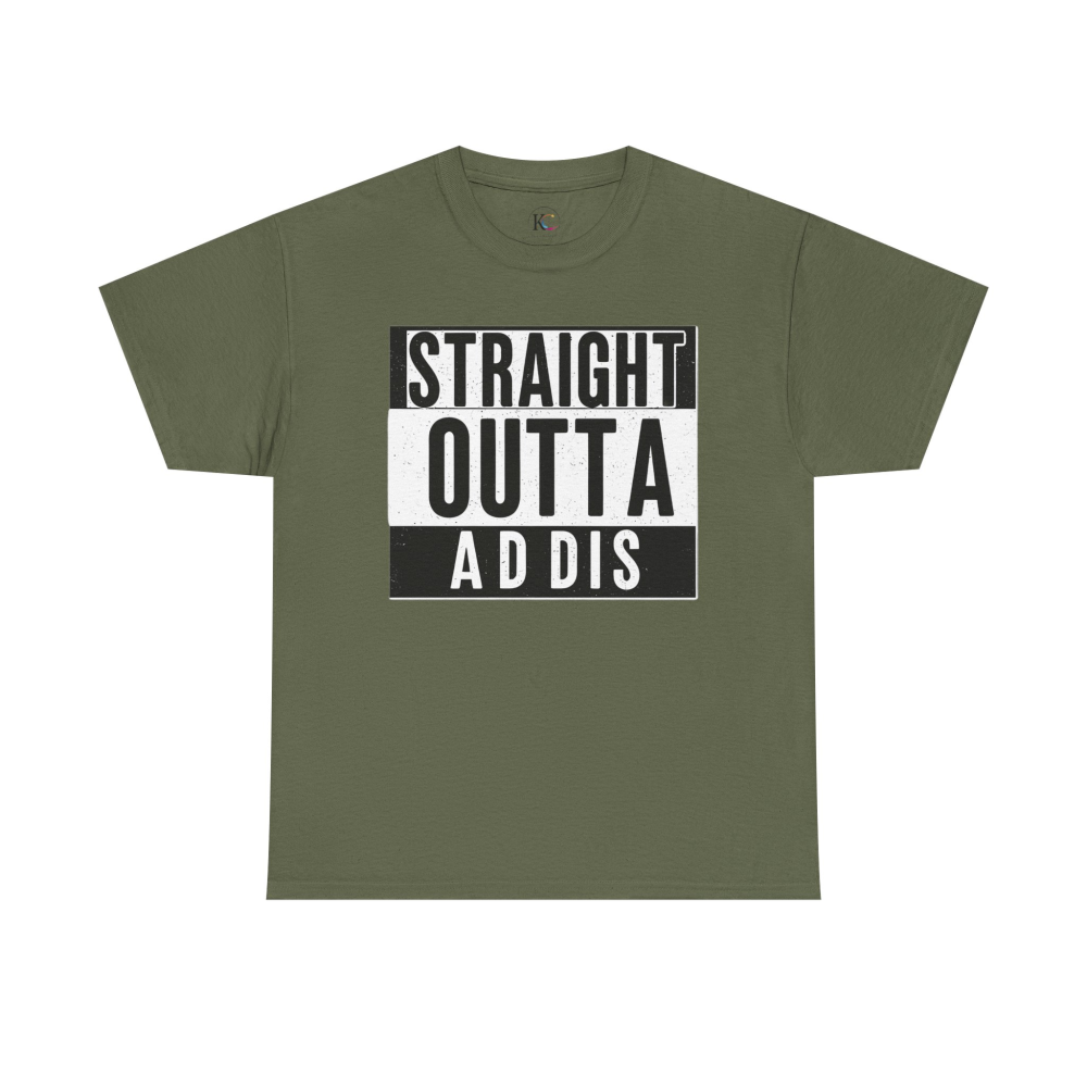 Unisex Heavy Cotton Tee - Straight Outta Addis - Casual Tee, Streetwear Shirt, Travel Apparel, Gift for Friends, Statement Basic - Image 21