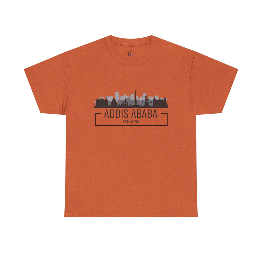 Addis Ababa Skyline Cotton Tee | Cityscape Shirt for Travelers, Unisex City Pride Apparel, Ethiopia Souvenir Gift - Image 9