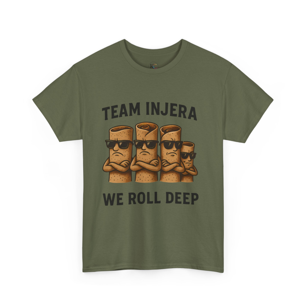 Unisex Heavy Cotton Tee - 'Team Injera' Shirts | Casual Tee for Food Lovers, Gift for Friends, Ethnic Pride Shirt, Festival Outfit, [...] - Image 31