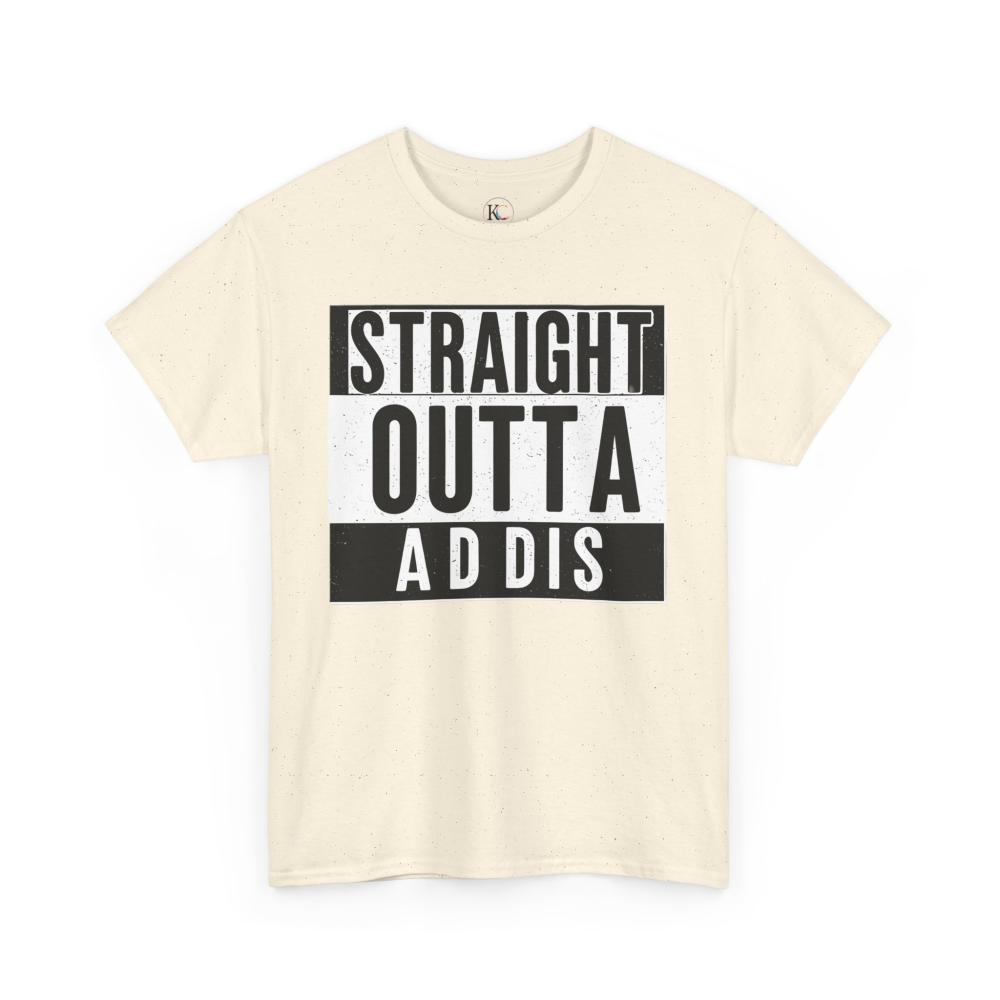 Unisex Heavy Cotton Tee - Straight Outta Addis - Casual Tee, Streetwear Shirt, Travel Apparel, Gift for Friends, Statement Basic - Image 19