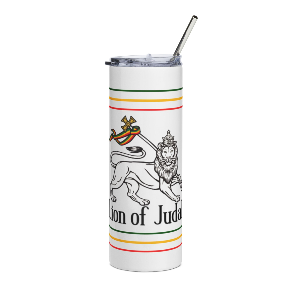 Rasta Lion of Judah Stainless Steel Tumbler, 20oz - Travel Mug, Gift for Him/Her, Eco-Friendly Cup, Party Favors, Beverage Container