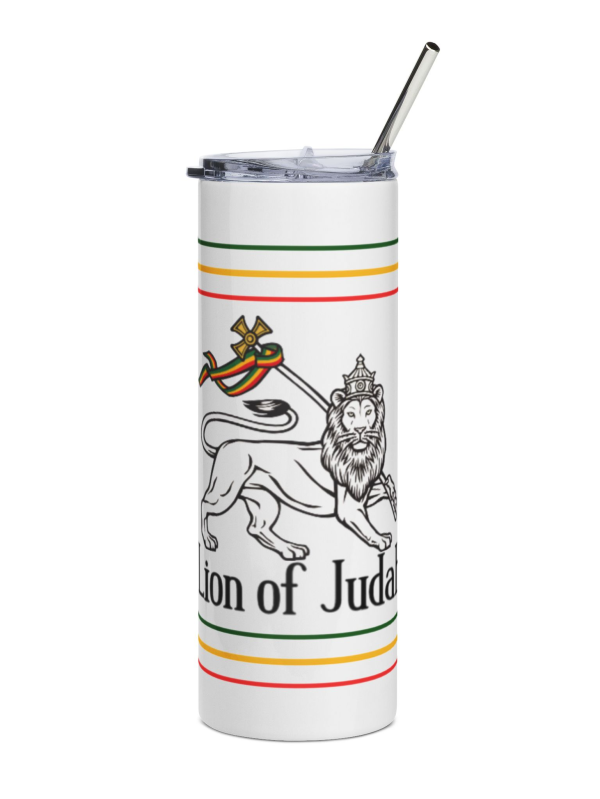 Rasta Lion of Judah Stainless Steel Tumbler, 20oz - Travel Mug, Gift for Him/Her, Eco-Friendly Cup, Party Favors, Beverage Container