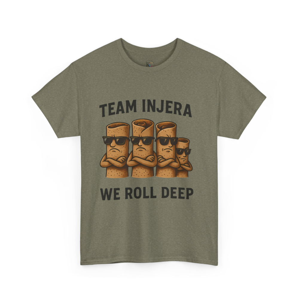 Unisex Heavy Cotton Tee - 'Team Injera' Shirts | Casual Tee for Food Lovers, Gift for Friends, Ethnic Pride Shirt, Festival Outfit, [...] - Image 27
