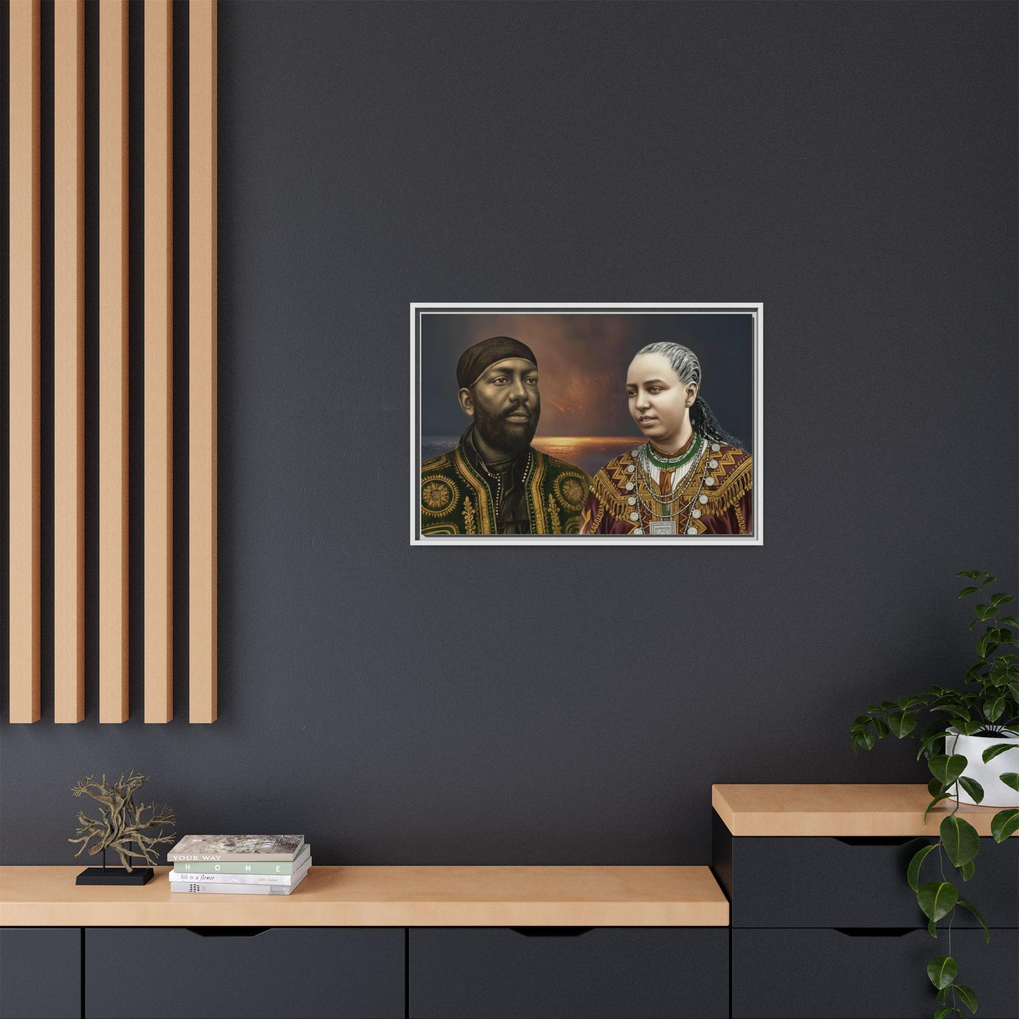 Framed Canvas Art Print - Multi-Color Historical Portraits - Image 16