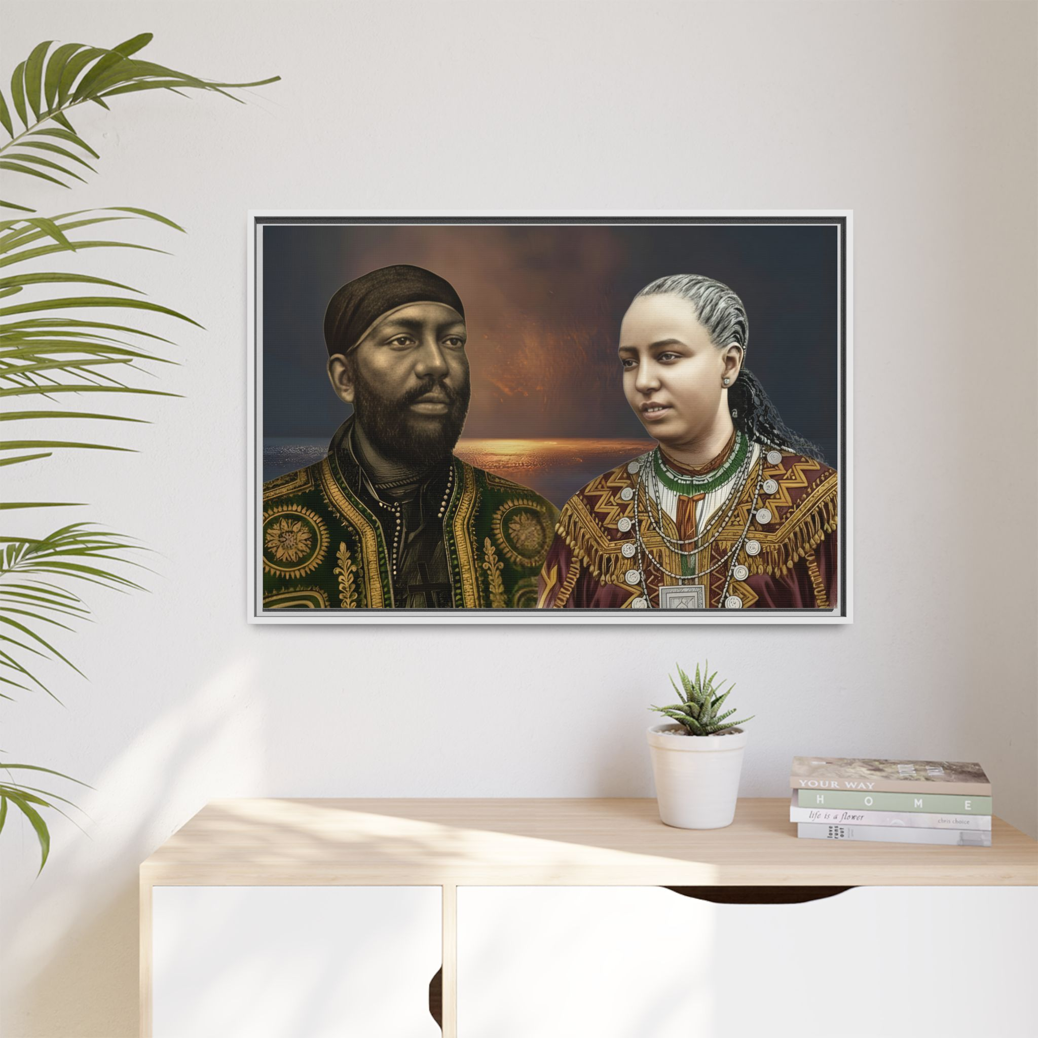 Framed Canvas Art Print - Multi-Color Historical Portraits - Image 23