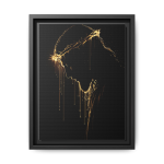 Framed Matte Canvas Artwork - Illuminated Christ Silhouette