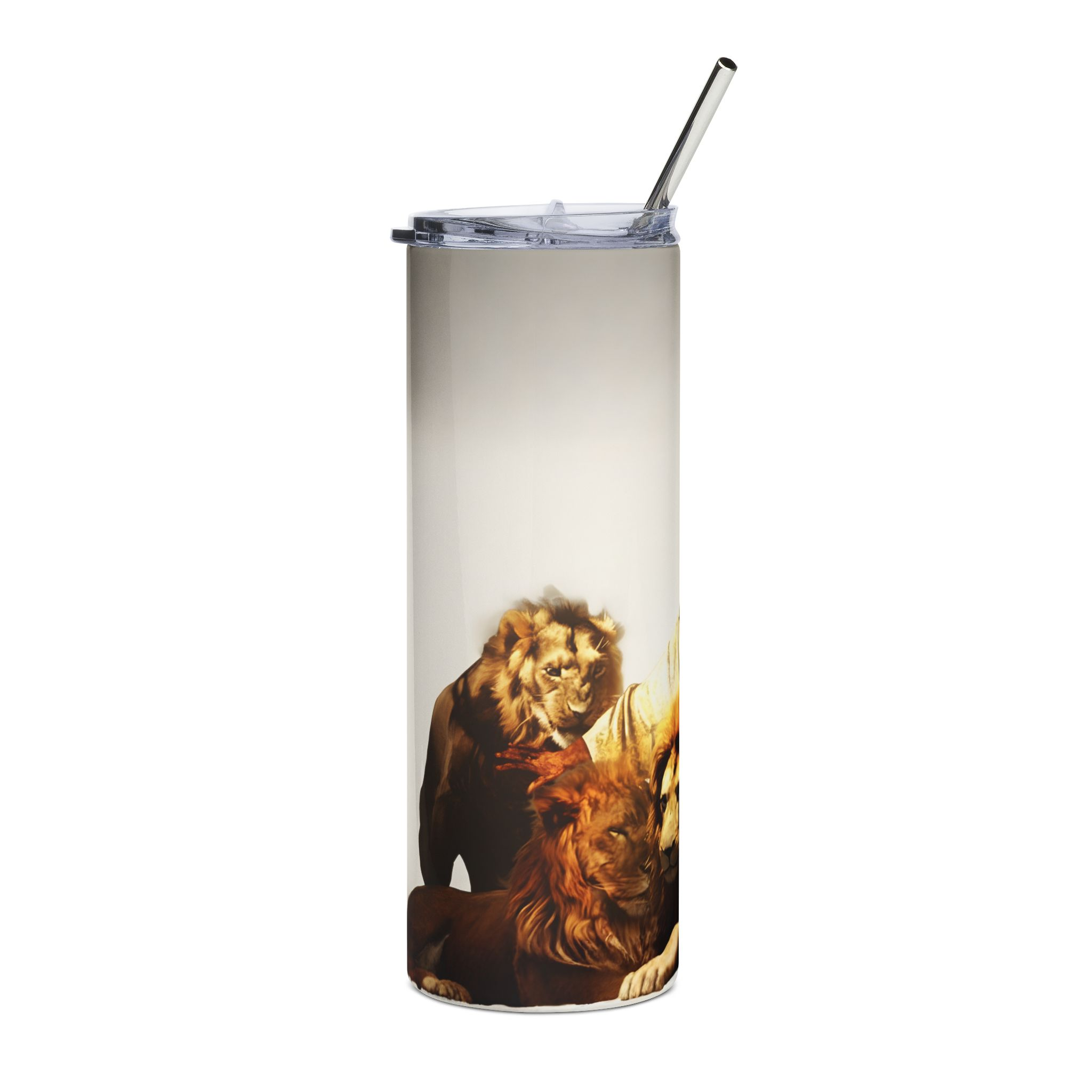Emperor Tewodros II with Lions Tumbler – Ethiopian Heritage Art Cup | Lion of Judah Inspiration | African History Travel Mug Gift - Image 2