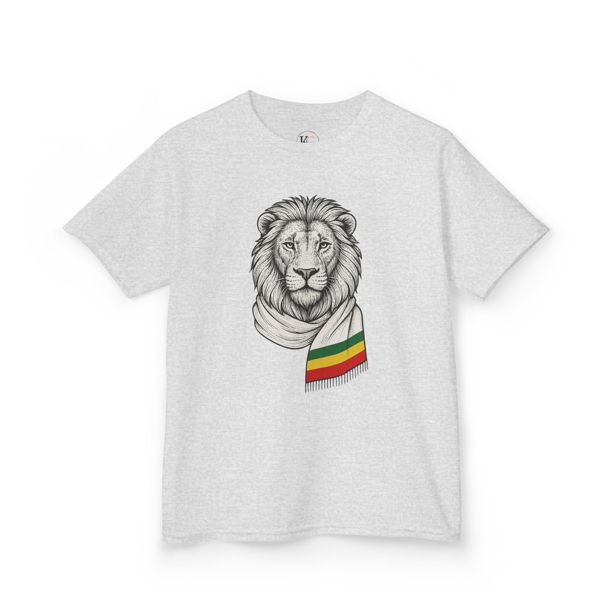 Kids Lion T‑Shirt with Rasta Scarf – Cute Animal Tee for Boys & Girls - Image 7