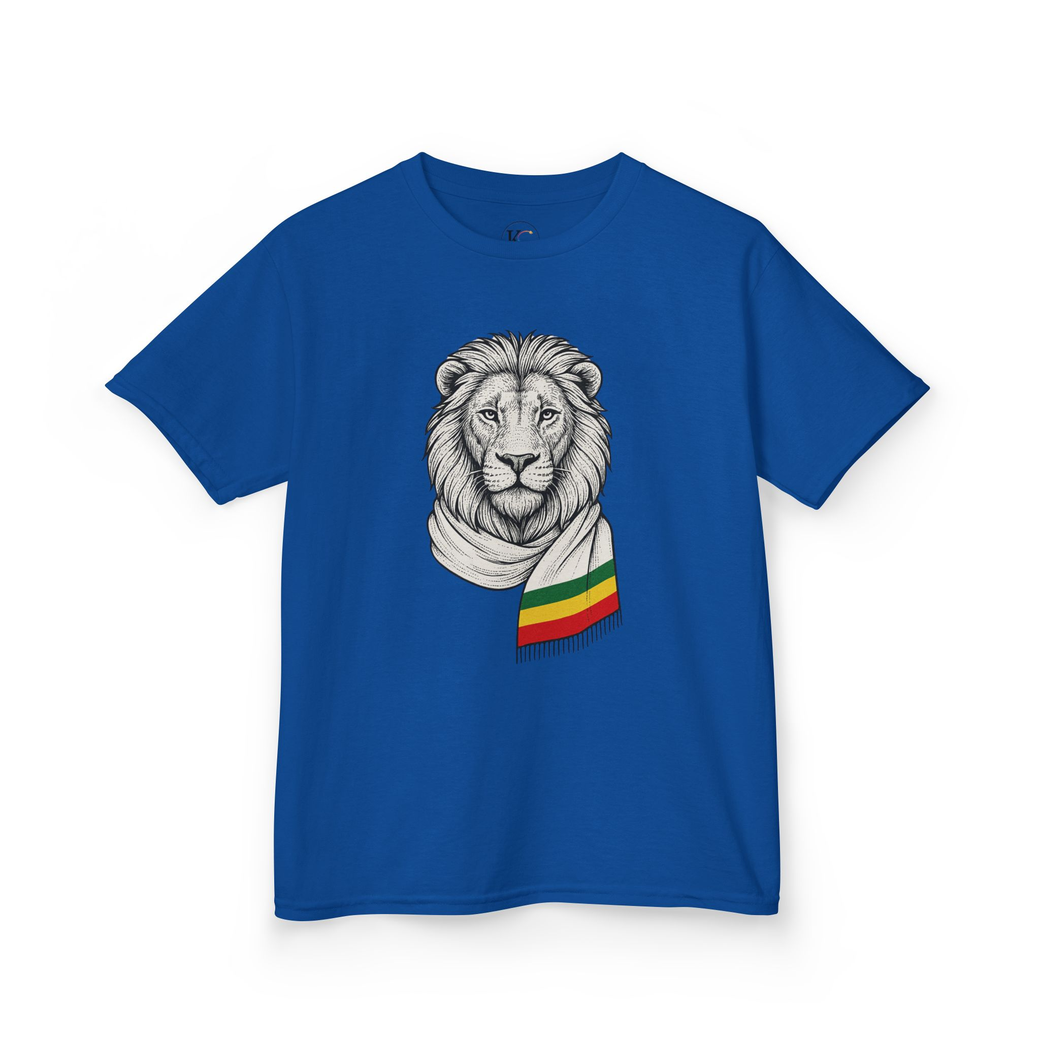 Kids Lion T‑Shirt with Rasta Scarf – Cute Animal Tee for Boys & Girls - Image 52