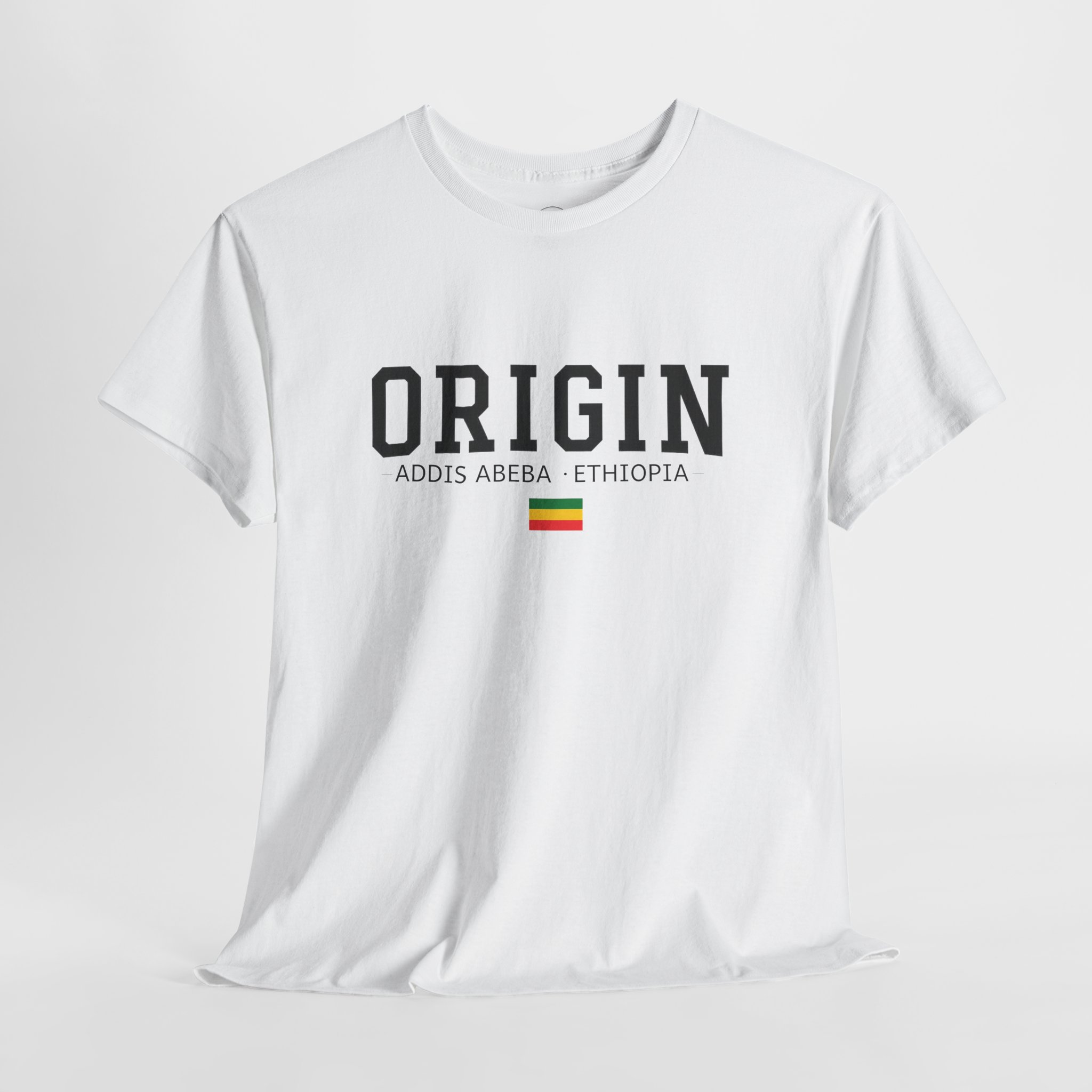 Ethiopian Heritage Tee | Unisex Heavy Cotton Shirt, Travel Gift, Cultural Pride, Casual Wear, Ethnic Style