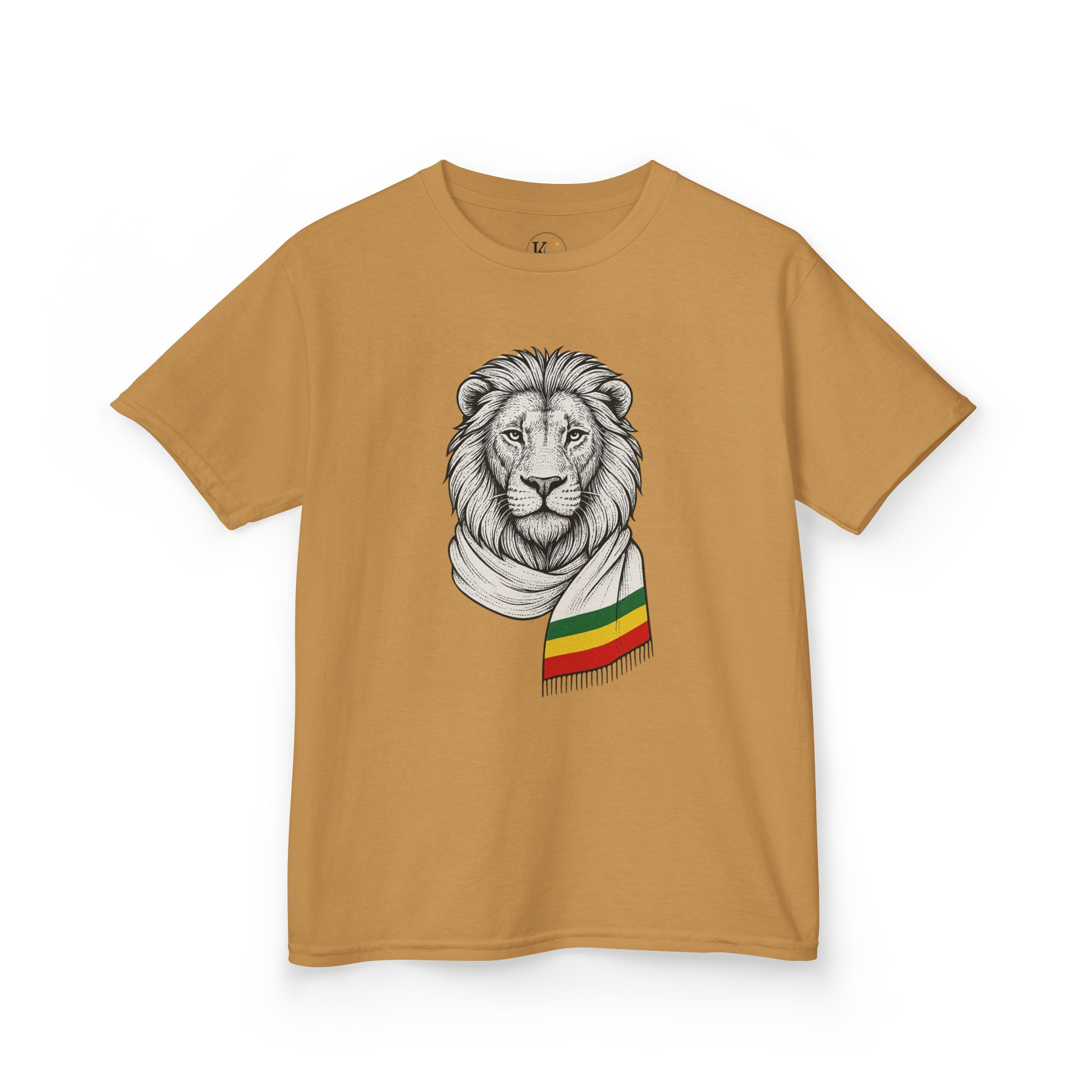 Kids Lion T‑Shirt with Rasta Scarf – Cute Animal Tee for Boys & Girls - Image 22