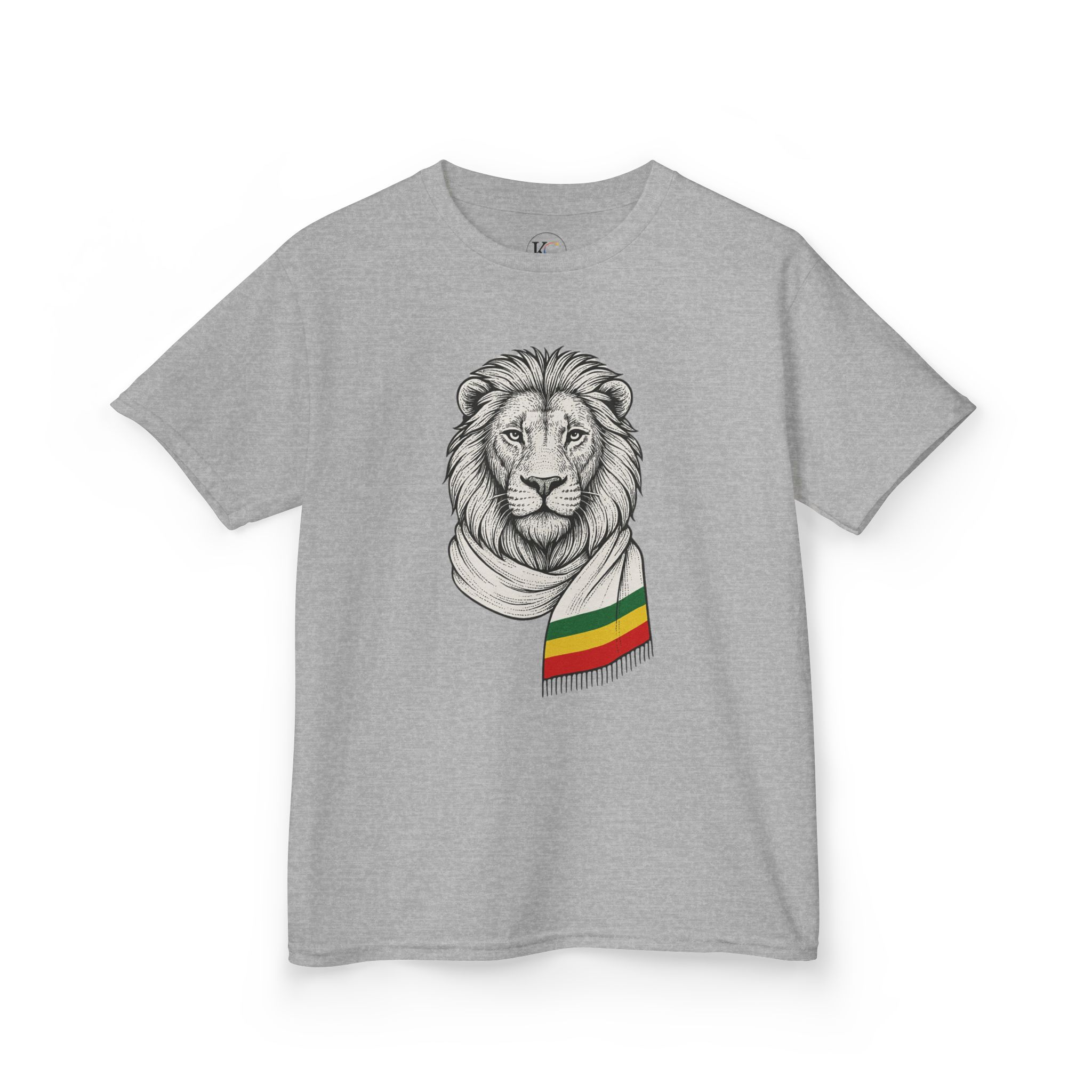 Kids Lion T‑Shirt with Rasta Scarf – Cute Animal Tee for Boys & Girls - Image 17