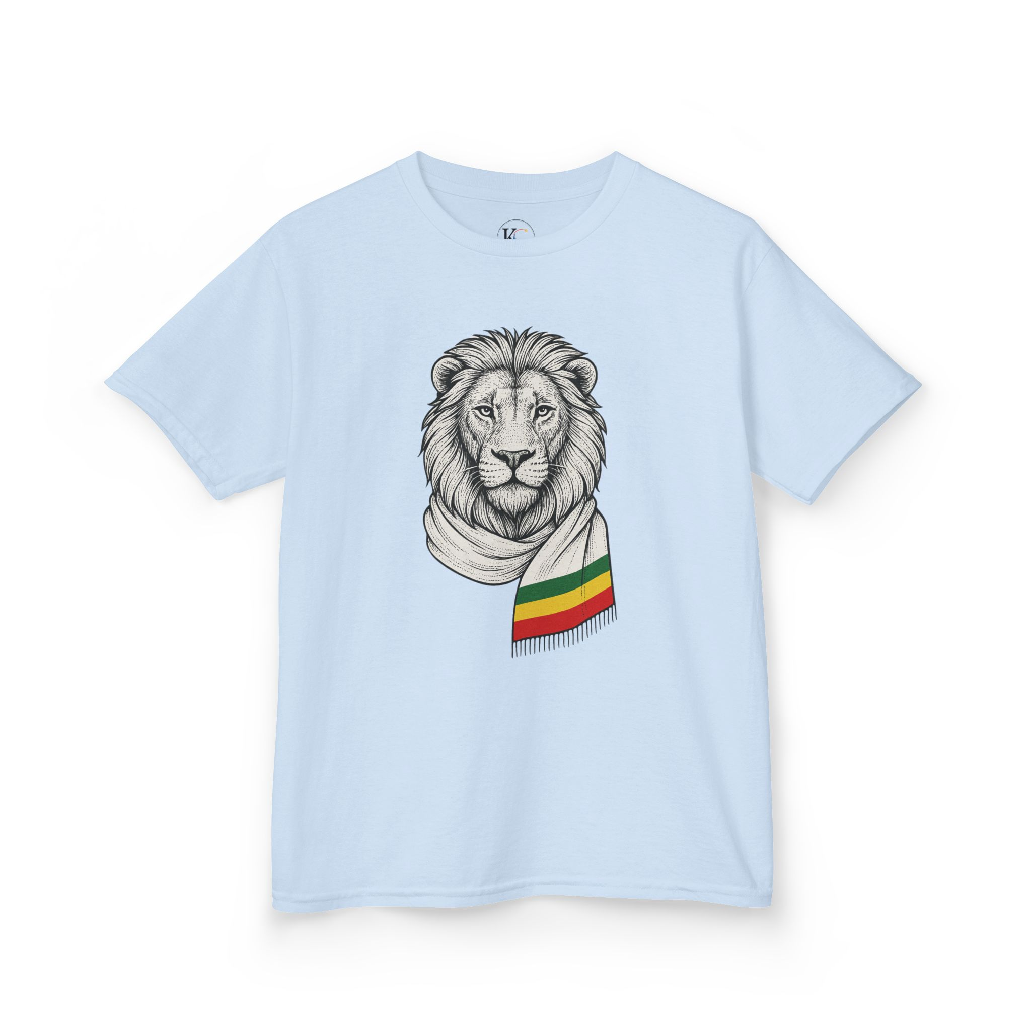 Kids Lion T‑Shirt with Rasta Scarf – Cute Animal Tee for Boys & Girls - Image 37