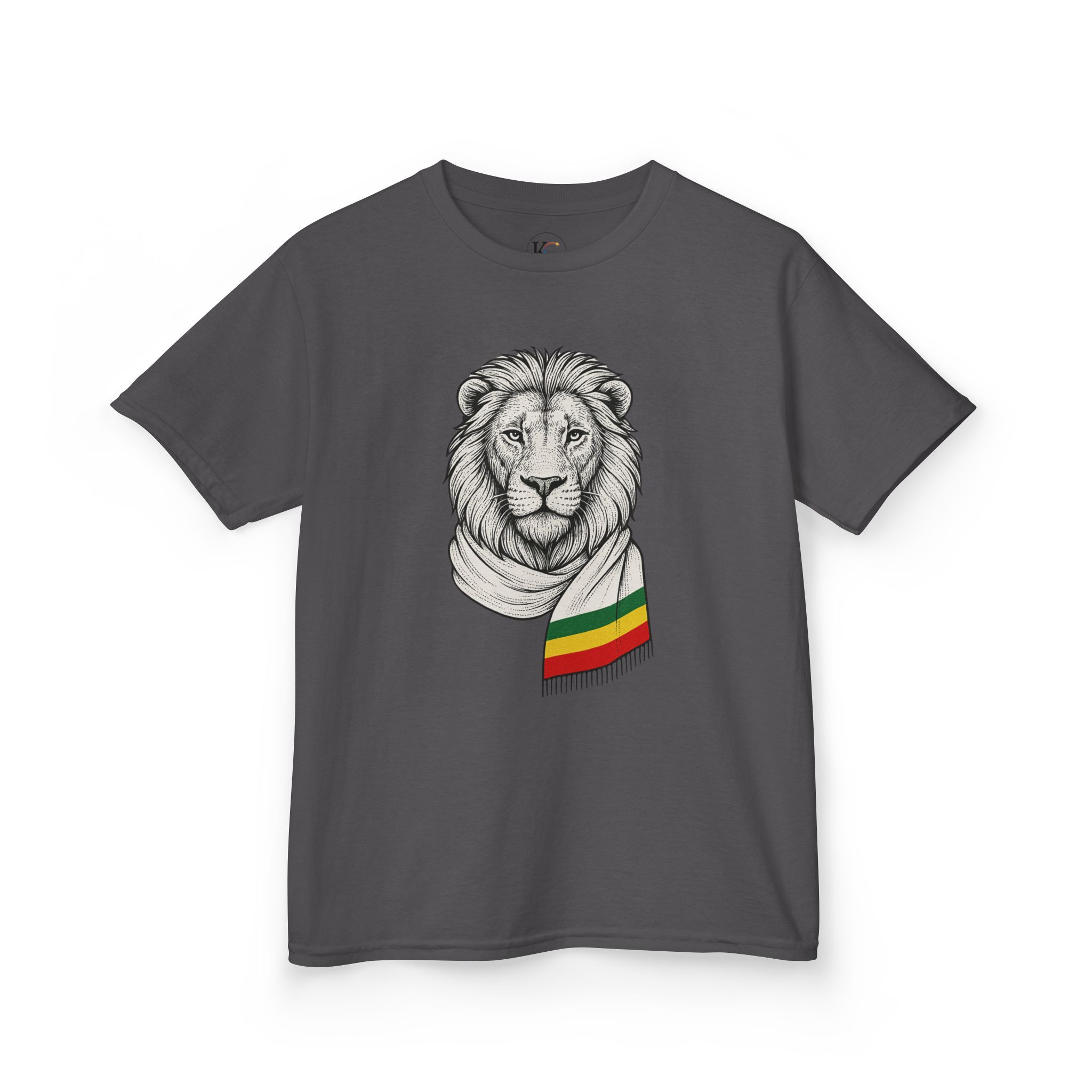 Kids Lion T‑Shirt with Rasta Scarf – Cute Animal Tee for Boys & Girls - Image 47