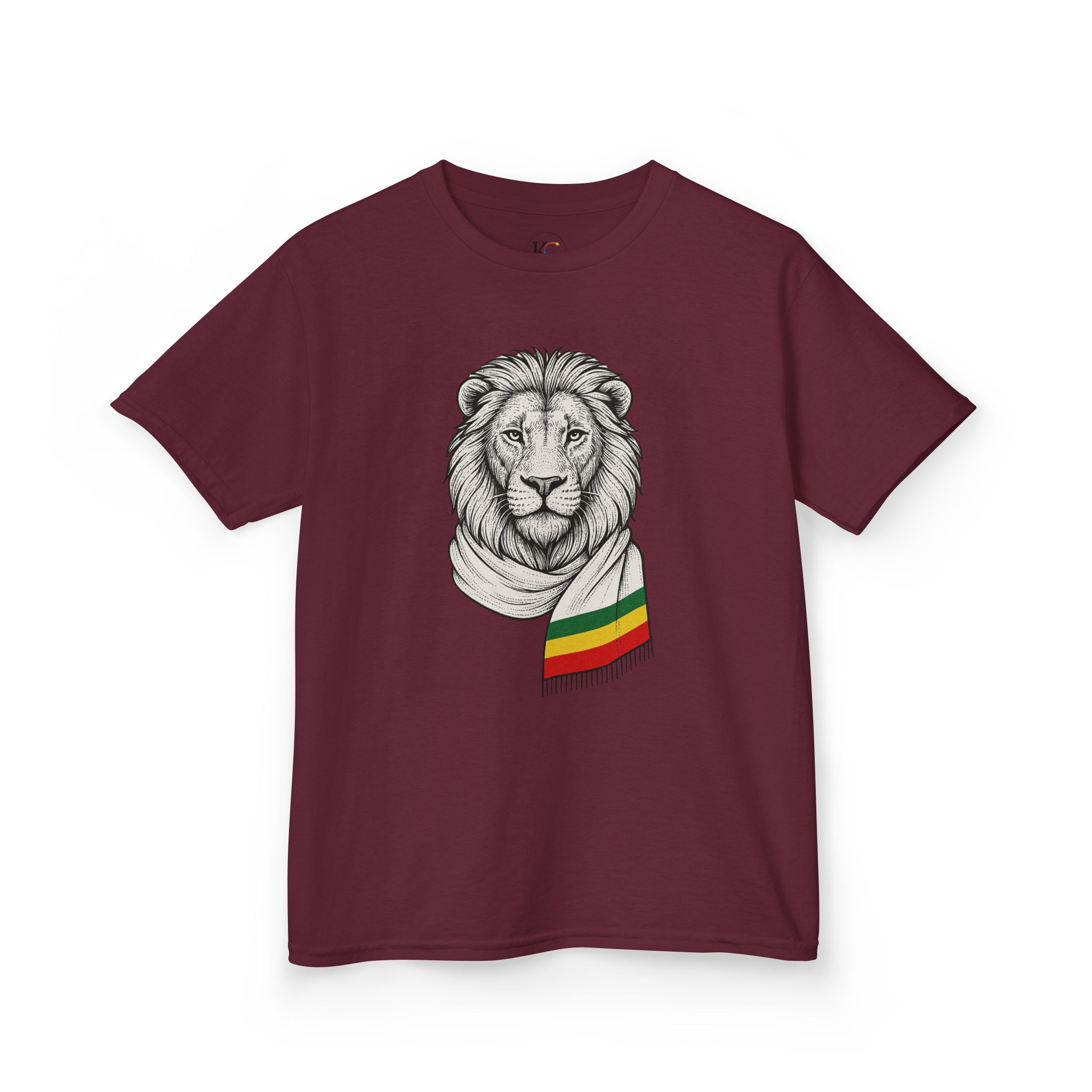Kids Lion T‑Shirt with Rasta Scarf – Cute Animal Tee for Boys & Girls - Image 27