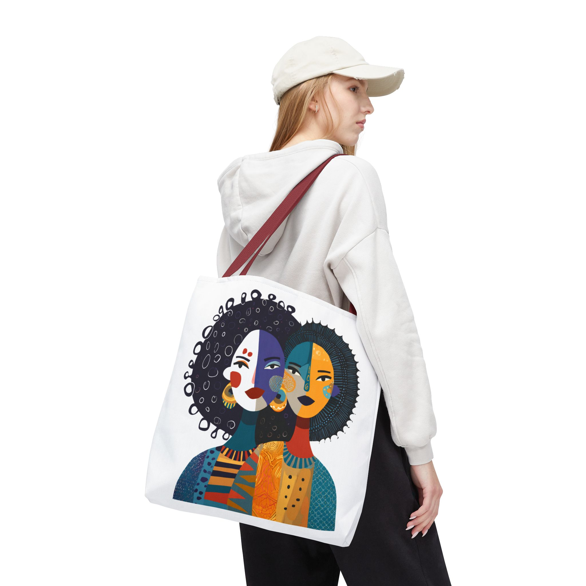 Abstract Afrocentric Faces Tote Bag Afrocentric Art Tote Bag African Women Print Bag Bold Cultural Bag Ethnic Gift for Her - Image 21