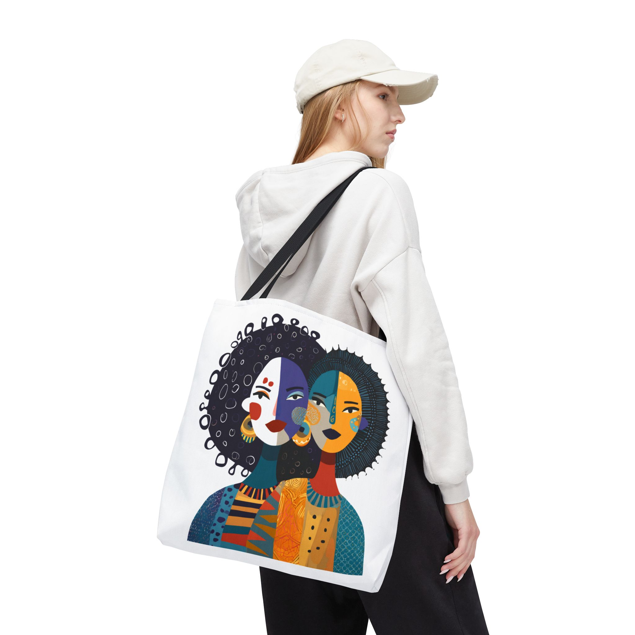 Abstract Afrocentric Faces Tote Bag Afrocentric Art Tote Bag African Women Print Bag Bold Cultural Bag Ethnic Gift for Her - Image 15