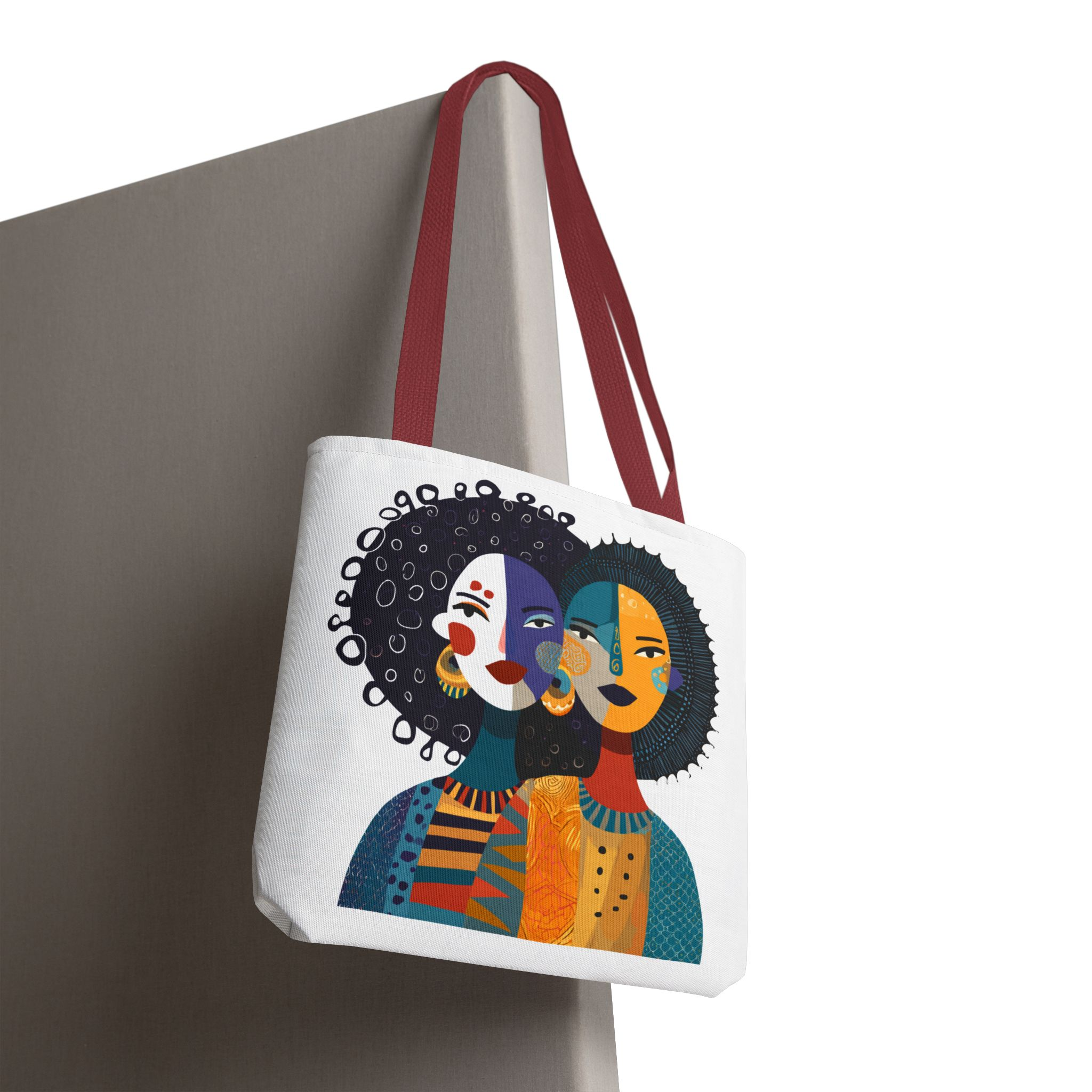 Abstract Afrocentric Faces Tote Bag Afrocentric Art Tote Bag African Women Print Bag Bold Cultural Bag Ethnic Gift for Her - Image 4