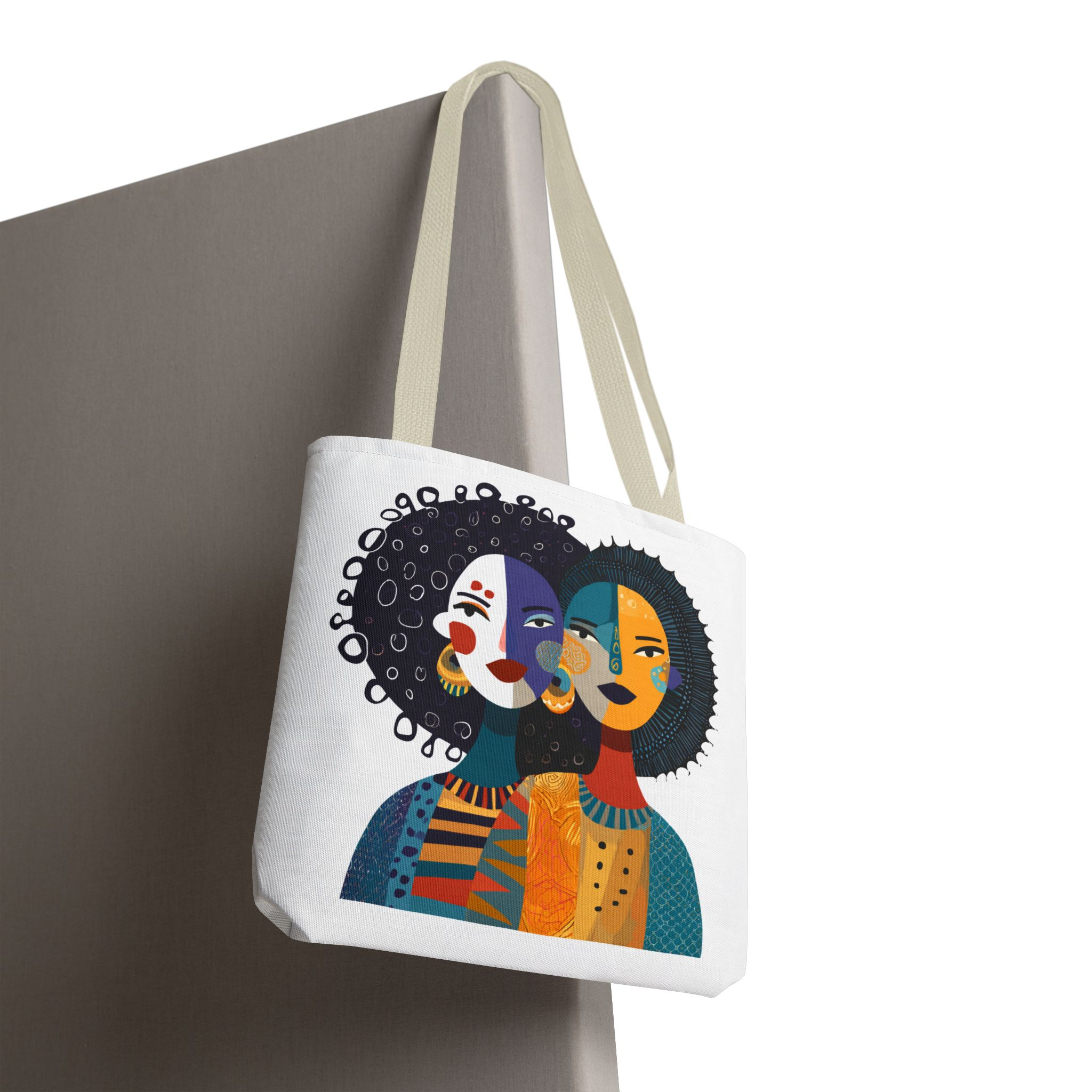 Abstract Afrocentric Faces Tote Bag Afrocentric Art Tote Bag African Women Print Bag Bold Cultural Bag Ethnic Gift for Her - Image 7