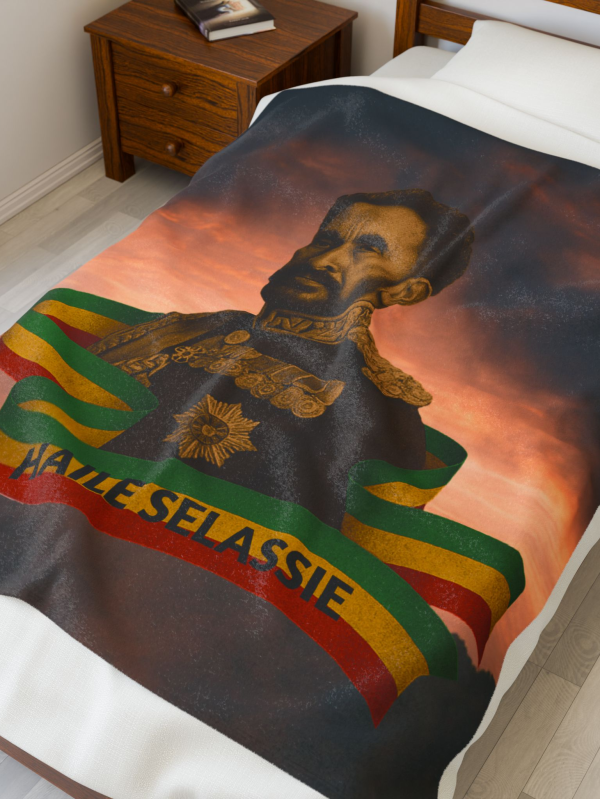 Emperor Haile Selassie I Tribute Premium Plush Velvet Blanket