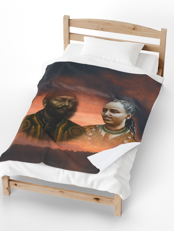 Emperor Menelik II & Empress Taytu Betul Premium Plush Blanket